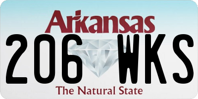 AR license plate 206WKS