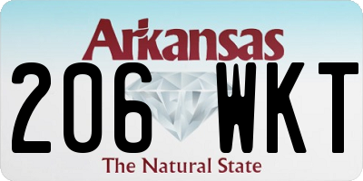 AR license plate 206WKT