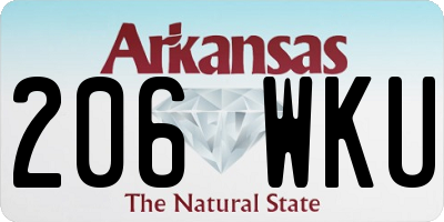 AR license plate 206WKU