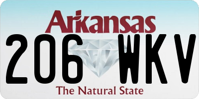 AR license plate 206WKV