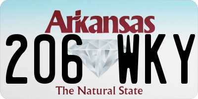 AR license plate 206WKY