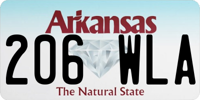 AR license plate 206WLA