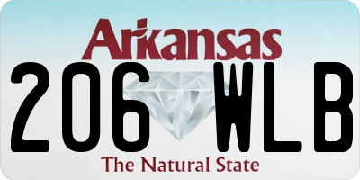 AR license plate 206WLB