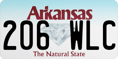 AR license plate 206WLC