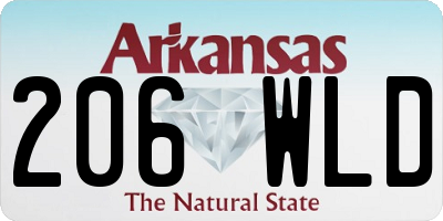 AR license plate 206WLD