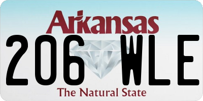 AR license plate 206WLE