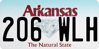 AR license plate 206WLH