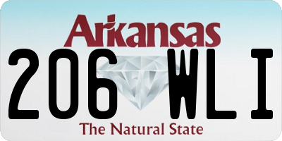 AR license plate 206WLI