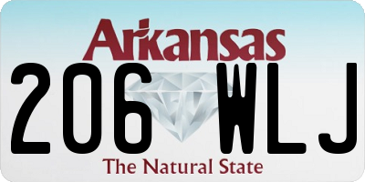AR license plate 206WLJ
