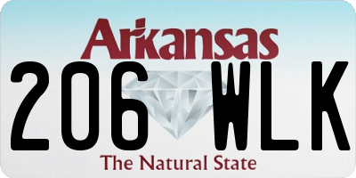 AR license plate 206WLK