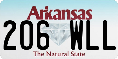 AR license plate 206WLL