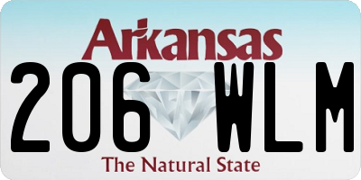 AR license plate 206WLM