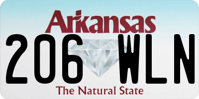 AR license plate 206WLN