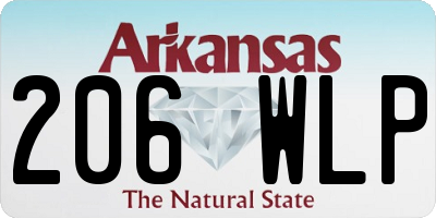 AR license plate 206WLP