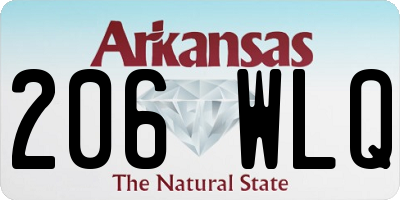 AR license plate 206WLQ