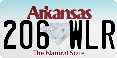 AR license plate 206WLR