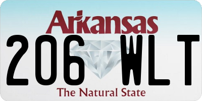 AR license plate 206WLT