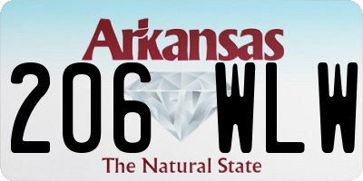 AR license plate 206WLW