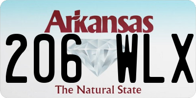 AR license plate 206WLX