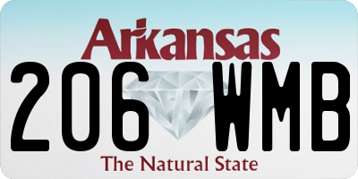 AR license plate 206WMB