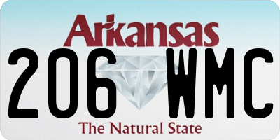 AR license plate 206WMC