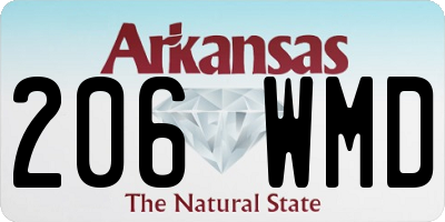 AR license plate 206WMD