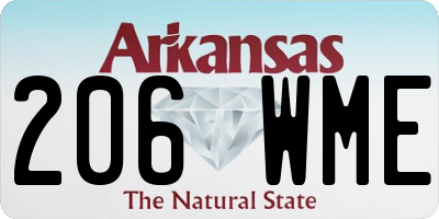 AR license plate 206WME