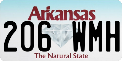AR license plate 206WMH