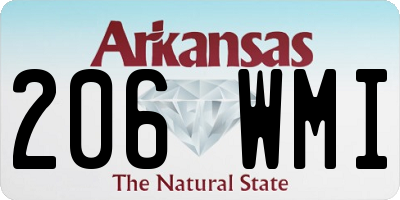 AR license plate 206WMI