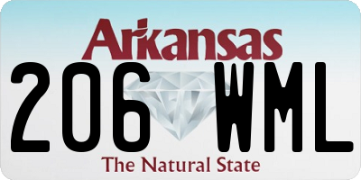 AR license plate 206WML