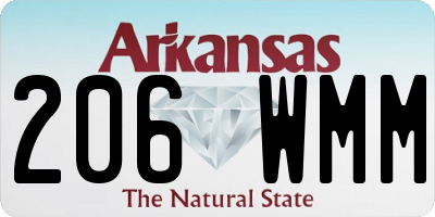 AR license plate 206WMM