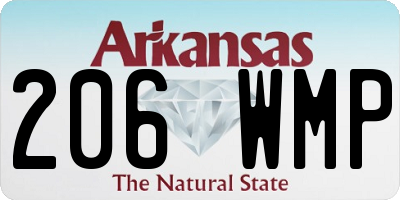 AR license plate 206WMP
