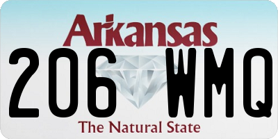 AR license plate 206WMQ