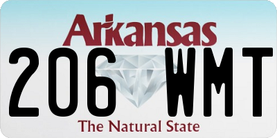 AR license plate 206WMT
