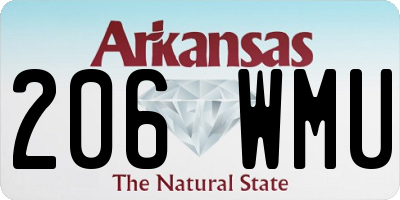 AR license plate 206WMU