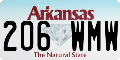 AR license plate 206WMW