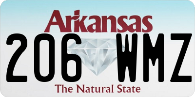 AR license plate 206WMZ