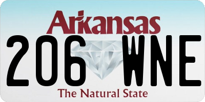 AR license plate 206WNE
