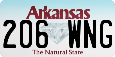 AR license plate 206WNG