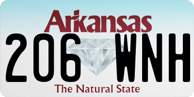 AR license plate 206WNH