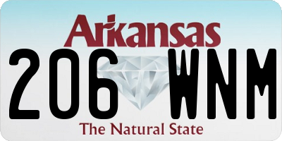 AR license plate 206WNM
