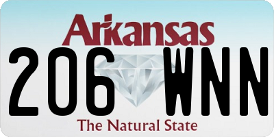 AR license plate 206WNN