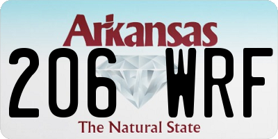 AR license plate 206WRF