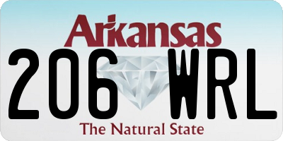 AR license plate 206WRL