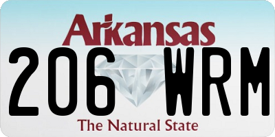 AR license plate 206WRM