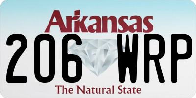 AR license plate 206WRP