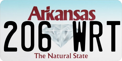 AR license plate 206WRT