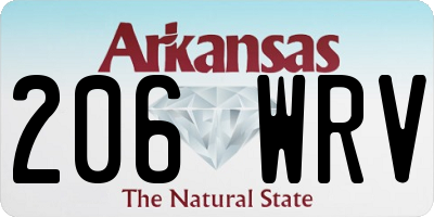 AR license plate 206WRV