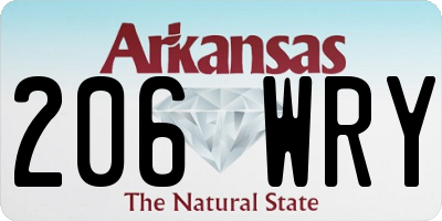 AR license plate 206WRY