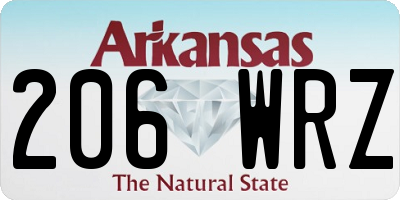 AR license plate 206WRZ